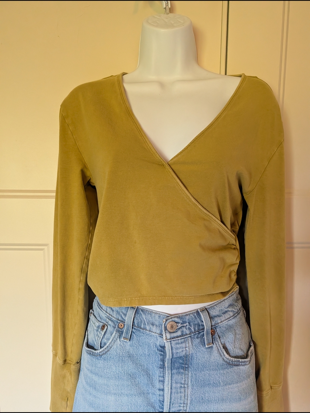 Free People Olive Wrap-Style Open Back